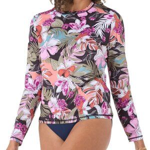 NWT - Roxy Ladies' Sun Protection Tee Pink Floral – Size XS